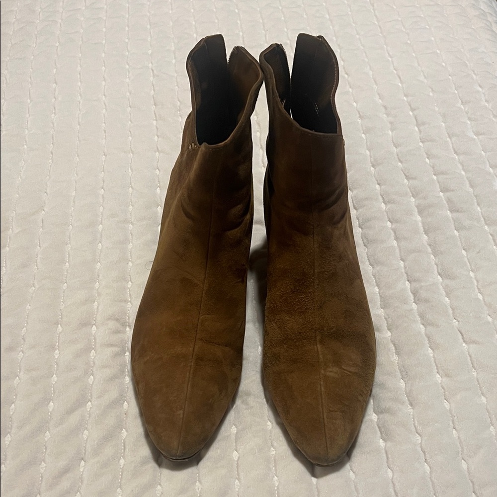 Vince Brown Suede Ankle Boots